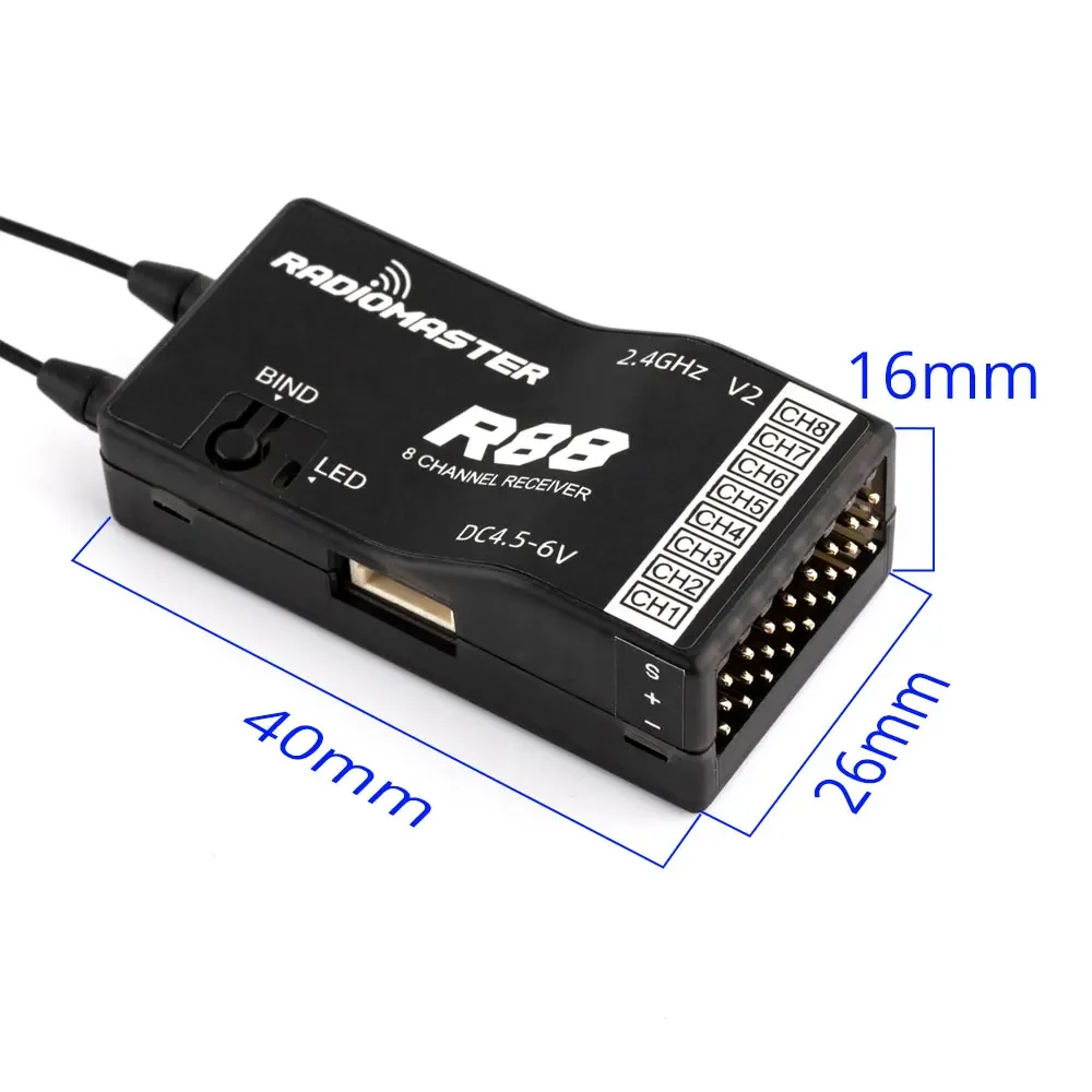 RadioMaster R88 V2.0 8ch SFHSS - огляд і ціна Receiver Sbus 8Ch