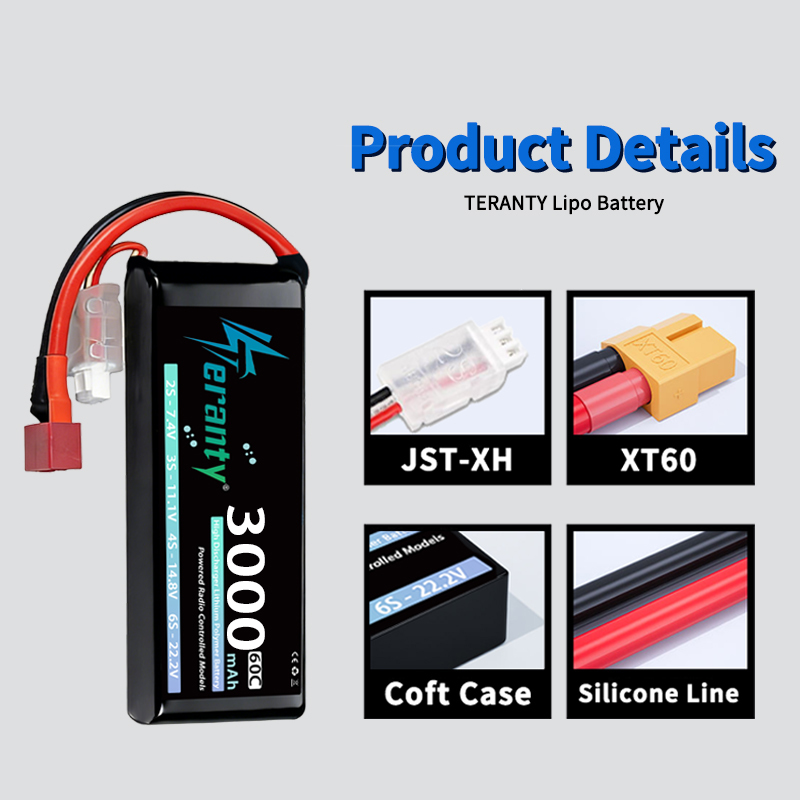 TERANTY 2S 3000mAh Lipo Batter - огляд і ціна Rc Hobby Grade