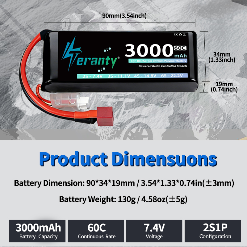 TERANTY 2S 3000mAh Lipo Batter - огляд і ціна Rc Hobby Grade