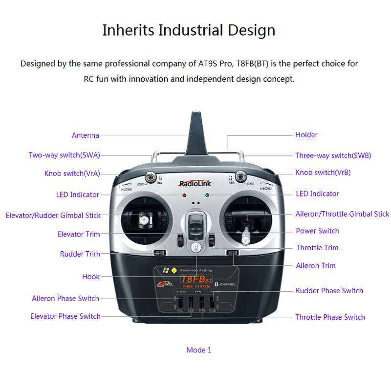 Radiolink T8FB V2 8CH RC Trans - огляд і ціна Receiver Sbus 8Ch