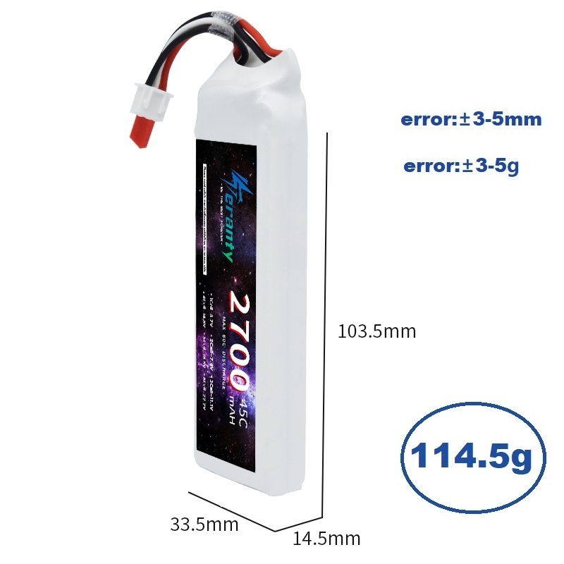 1/3PCS 2S 7.4V Lipo Battery 27 - огляд і ціна Rc Hobby Grade