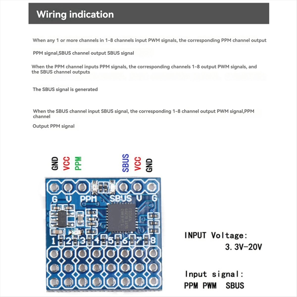 A99X SPP-SBUS 8CH Converter fo - огляд і ціна Receiver Sbus 8Ch