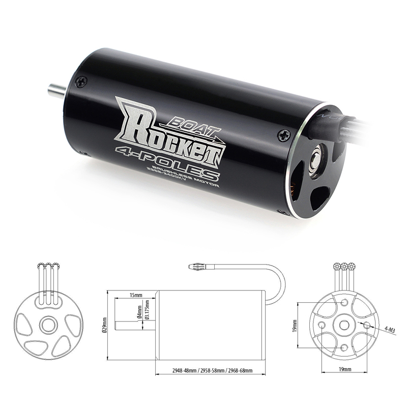 ROCKET RC 2968 2958 2948 Brush - огляд і ціна Rc Hobbyking