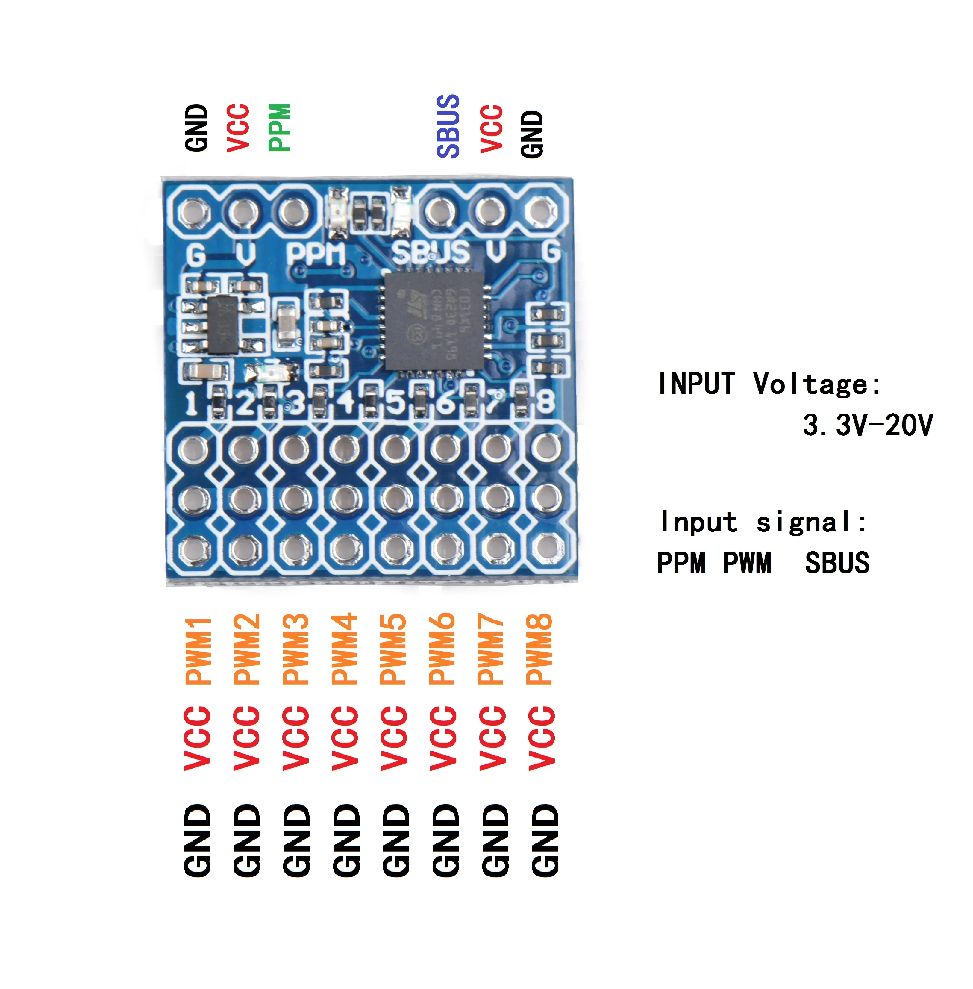 JHEMCU SPP-SBUS 8CH Converter  - огляд і ціна Receiver Sbus 8Ch