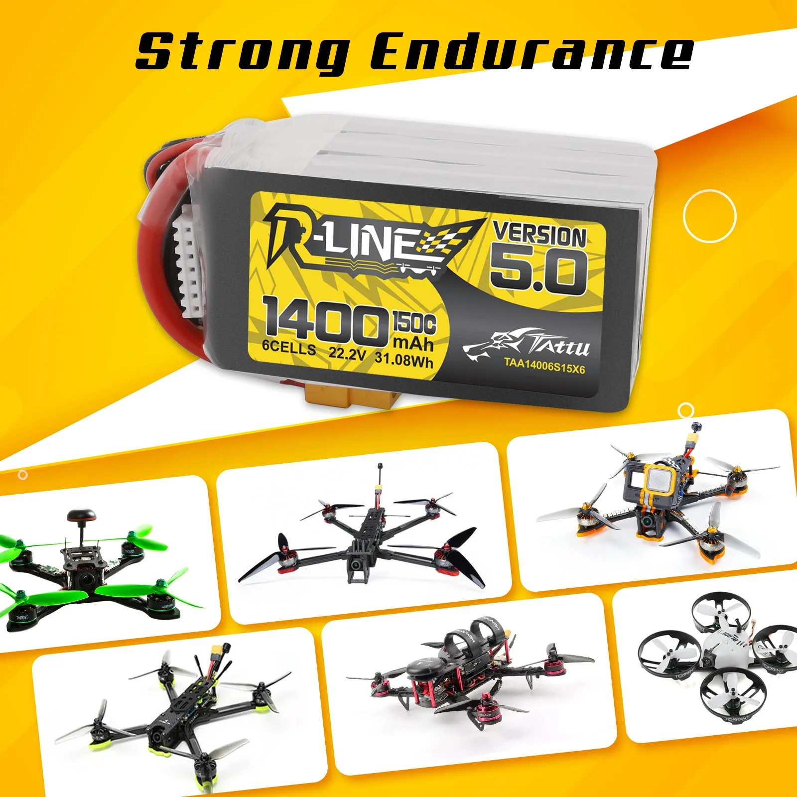 Tattu R-Line 1200mAh 1400mAh 6 - огляд і ціна Rc Hobbyking