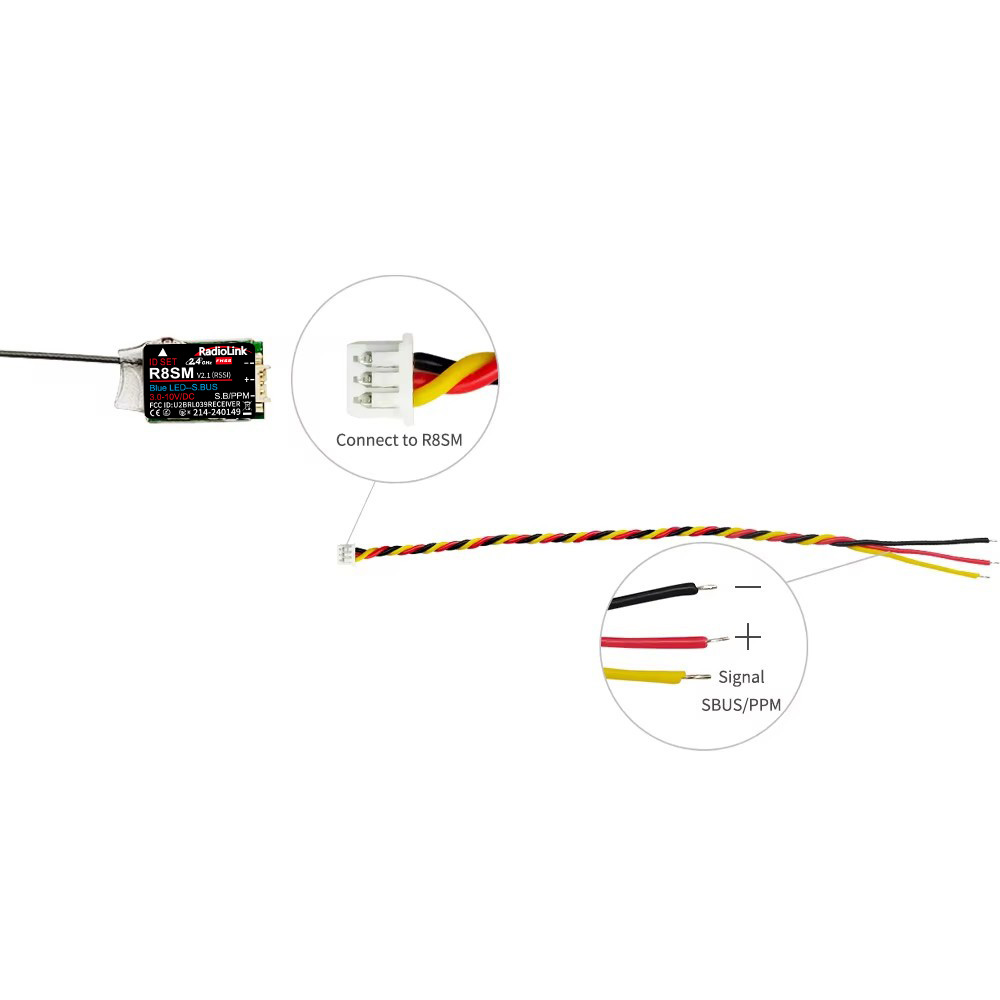 RadioLink R8SM 8CH 2.4GHz Supe - огляд і ціна Receiver Sbus 8Ch