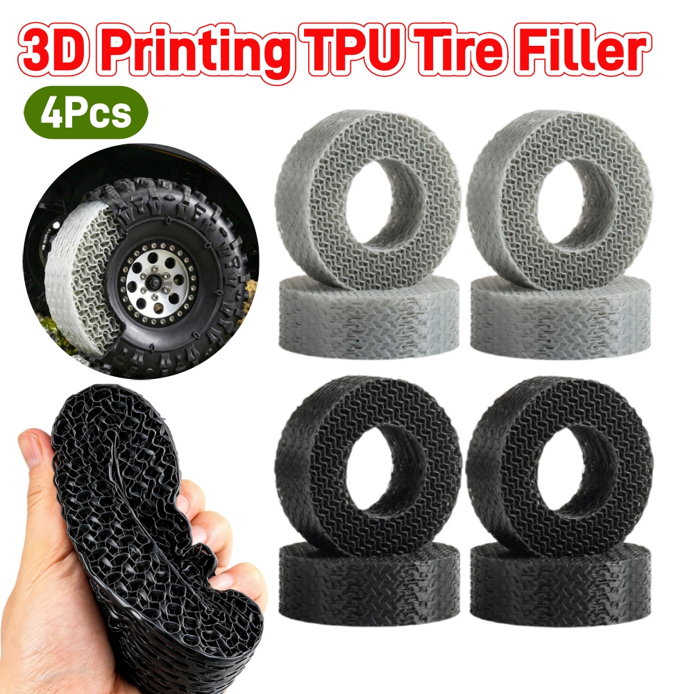 4Pcs 1.9-Inch 3D Printing TPU  - огляд і ціна Rc Tire Foam Insert