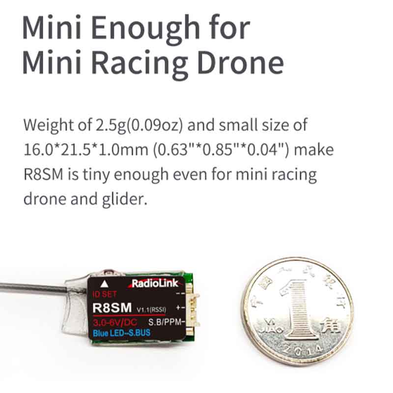 Radiolink R8SM 8CH 2.4G Receiv - огляд і ціна Receiver Sbus 8Ch