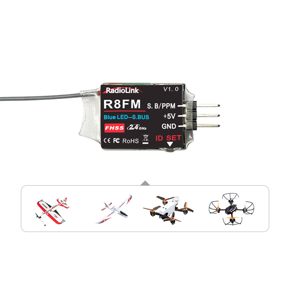 Radiolink 2.4GHz R8FM 8CH RC R - огляд і ціна Receiver Sbus 8Ch