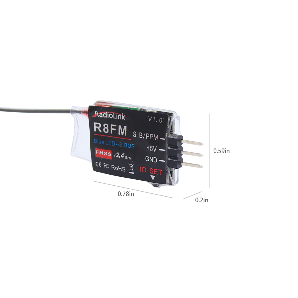 Radiolink 2.4GHz R8FM 8CH RC R - огляд і ціна Receiver Sbus 8Ch