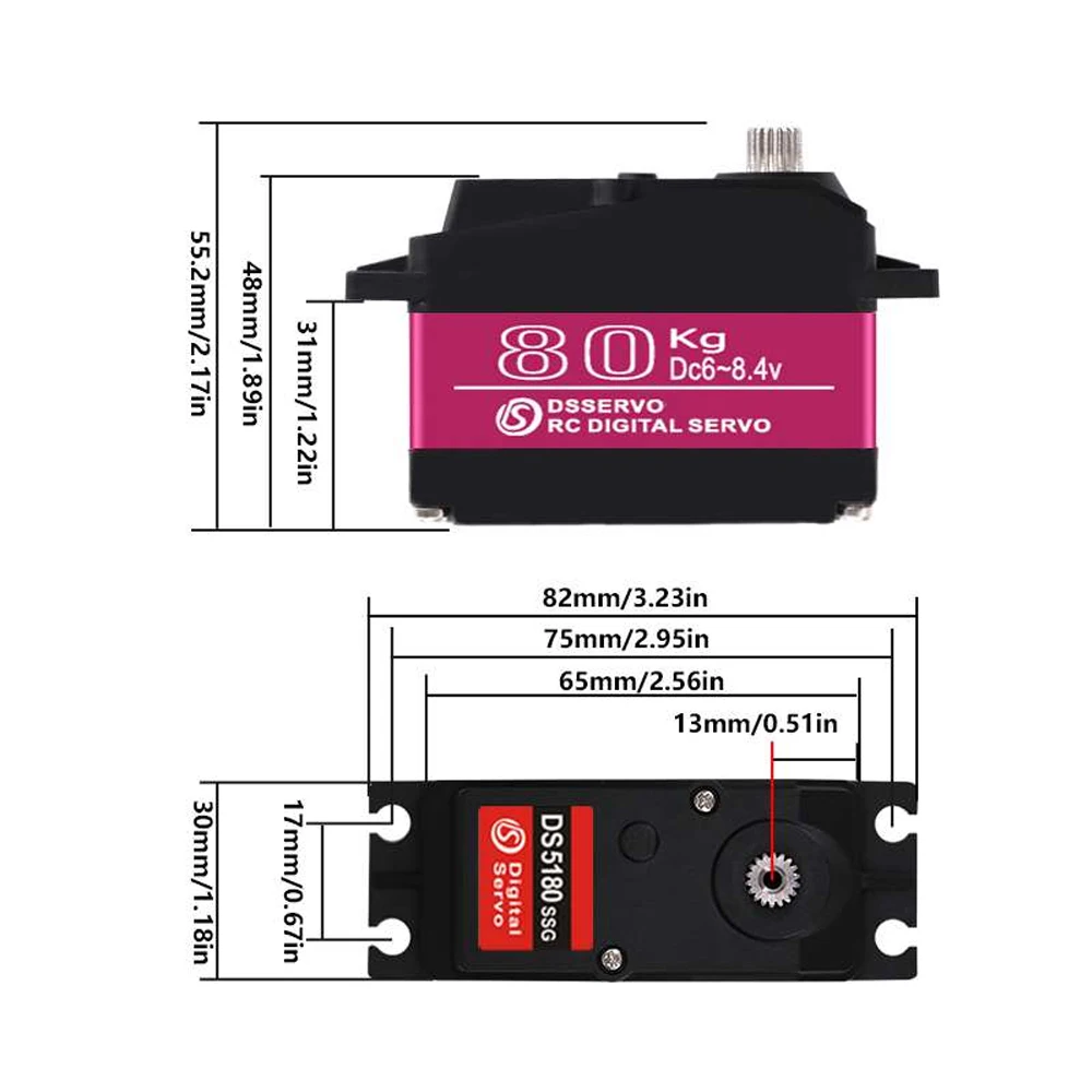 Dsservo Waterproof DS5180 80KG - огляд і ціна Servo Metal Gear